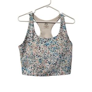 RBX Women's Floral Longline / Racerback Cropped Sports Bra Large